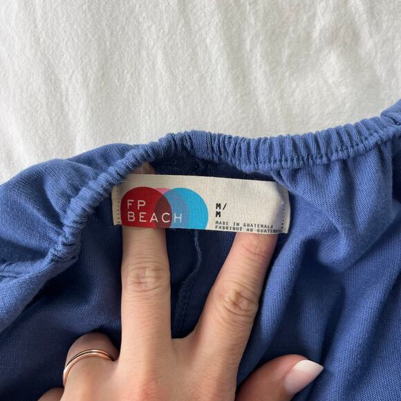 Free People Beach Nichola Sleeveless Romper Dress in Indigo Blue, Size Medium - Picture 5 of 11